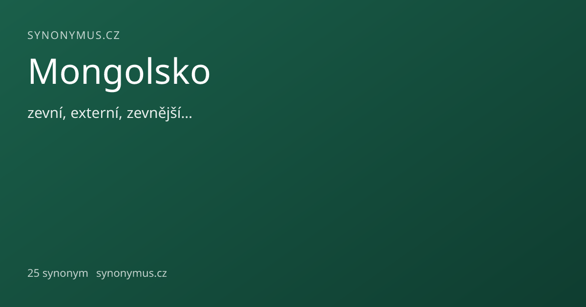 Náhled odkazu: Mongolsko