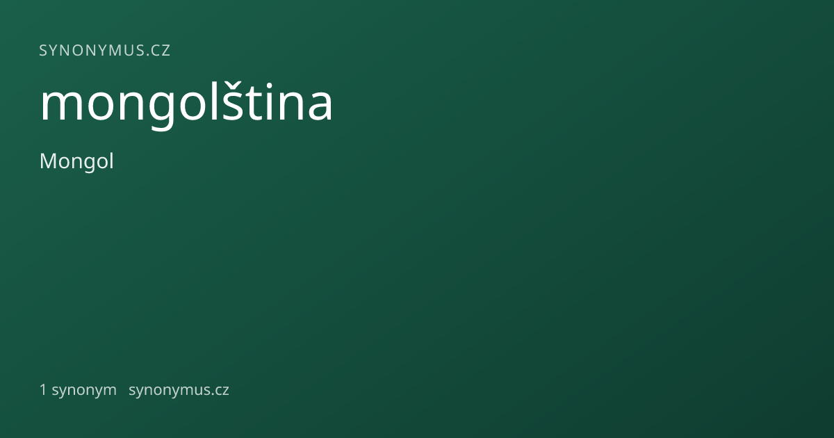 Náhled odkazu: mongolština