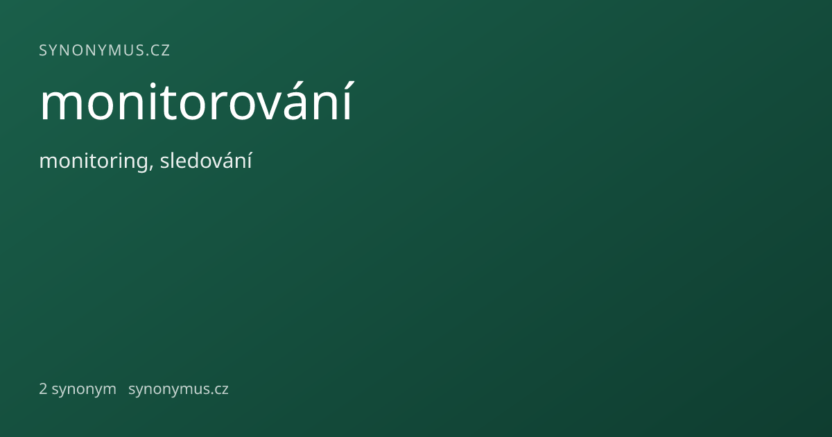 Náhled odkazu: monitorování
