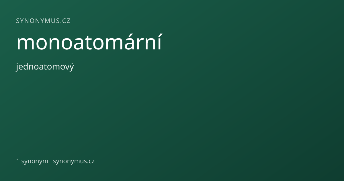 Náhled odkazu: monoatomární