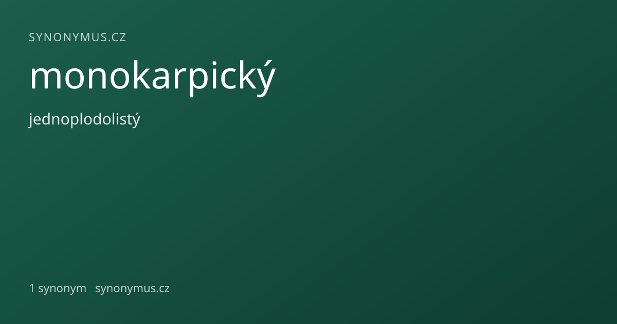 Náhled odkazu: monokarpický