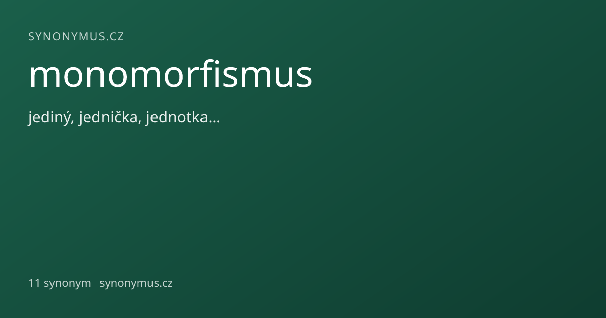Náhled odkazu: monomorfismus