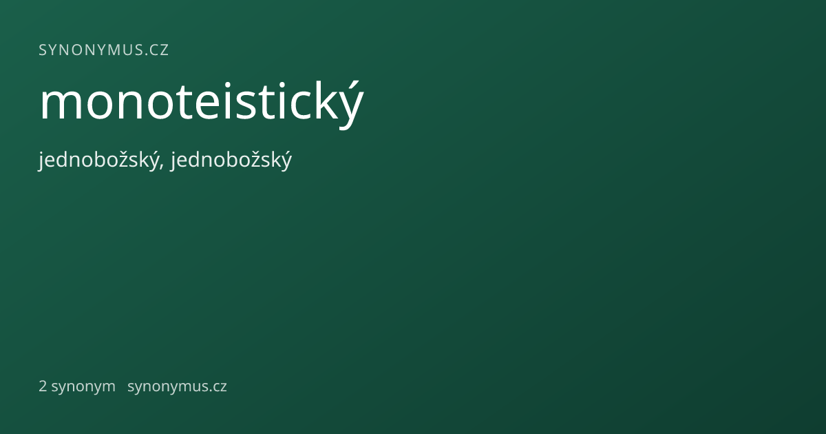 Náhled odkazu: monoteistický