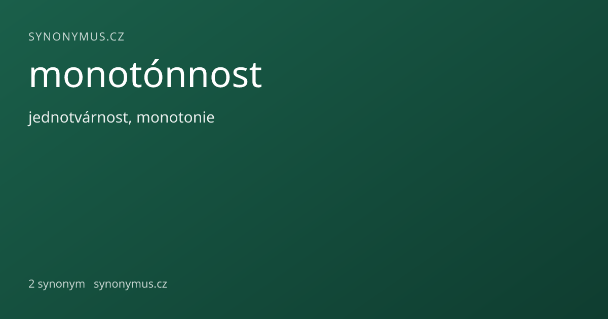 Náhled odkazu: monotónnost