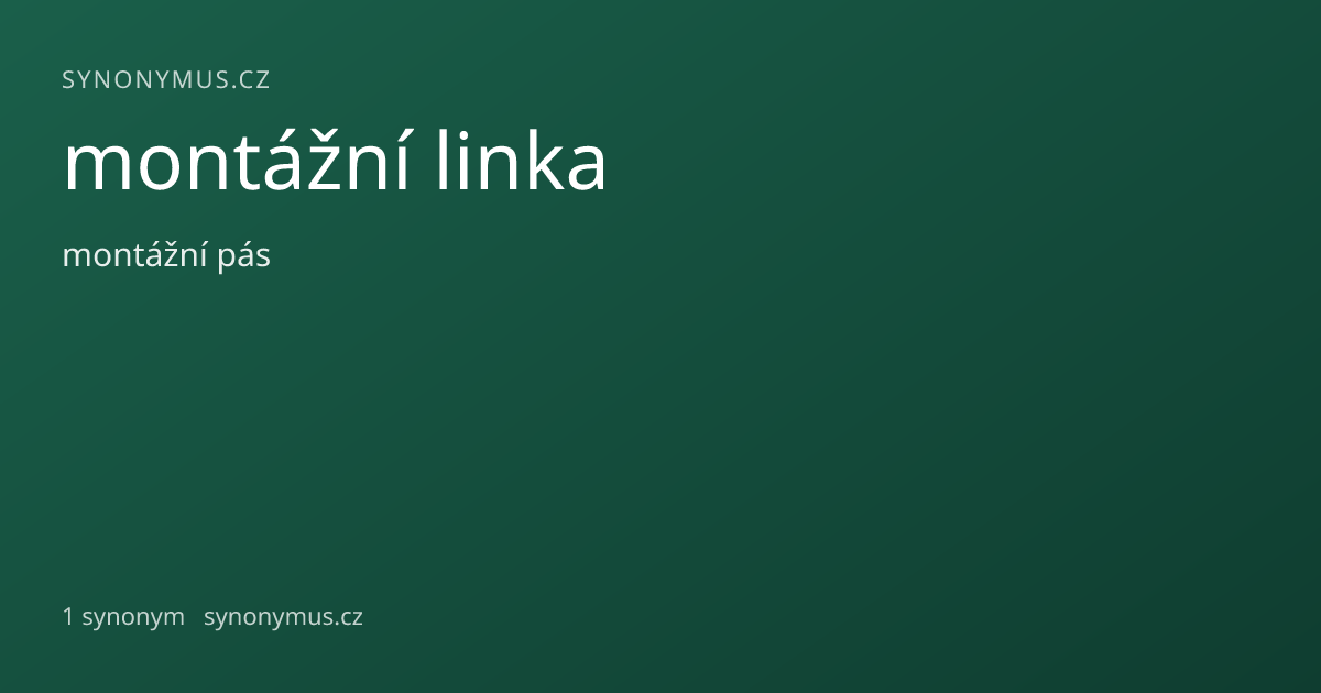 Náhled odkazu: montážní linka
