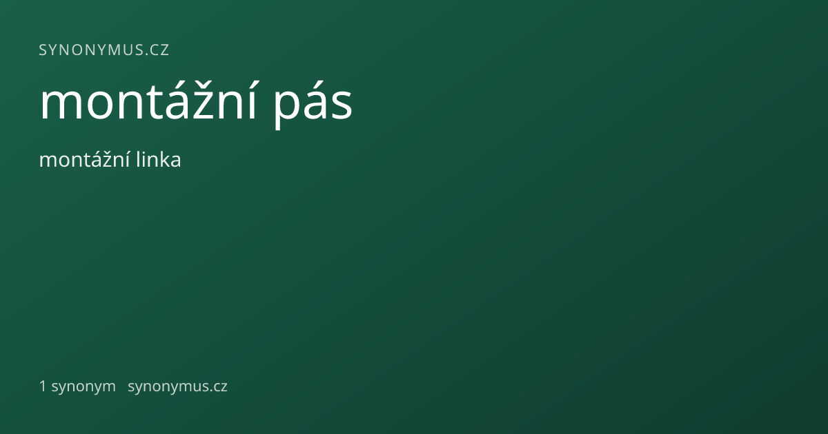 Náhled odkazu: montážní pás
