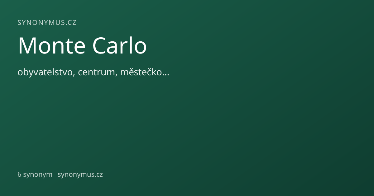 Náhled odkazu: Monte Carlo