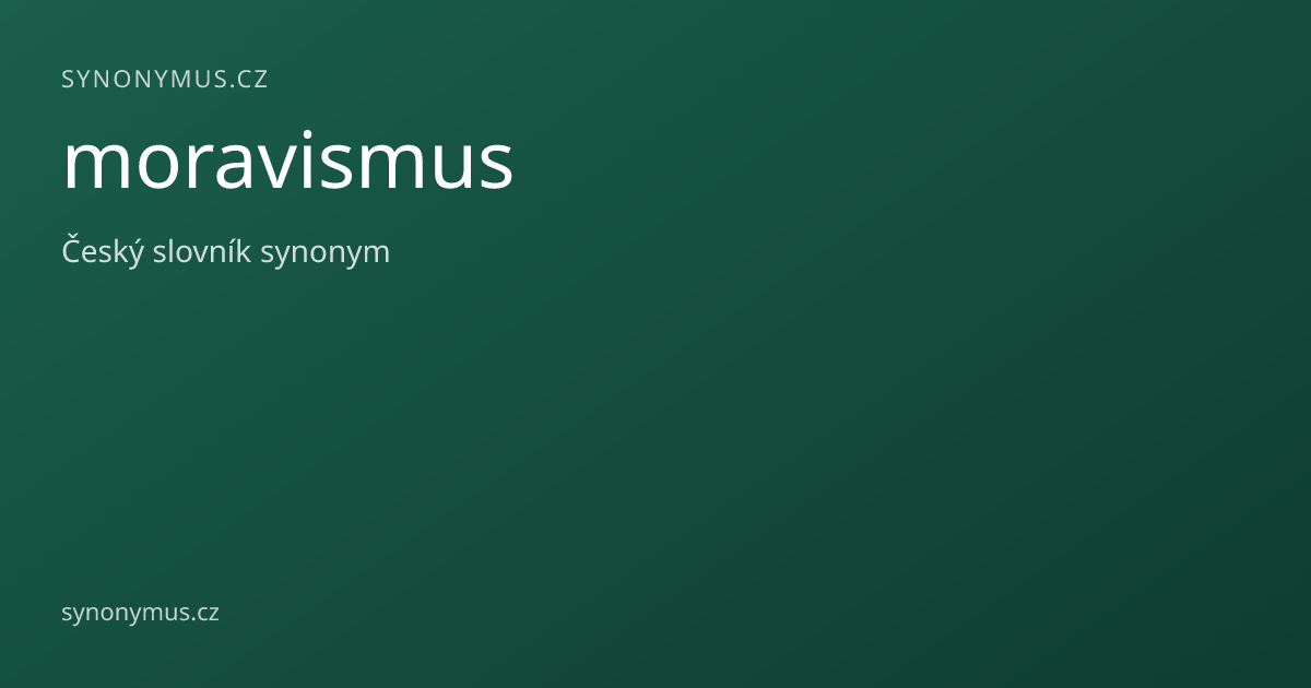 Náhled odkazu: moravismus