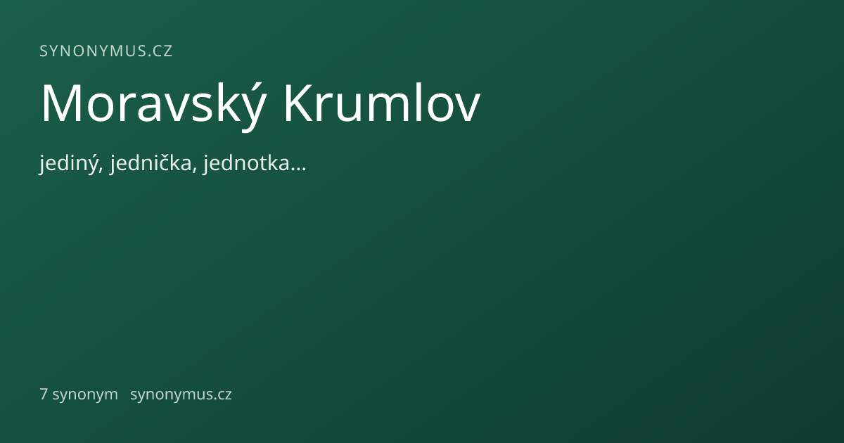 Náhled odkazu: Moravský Krumlov