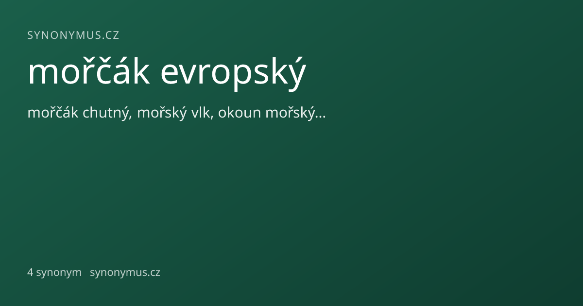 Náhled odkazu: mořčák evropský