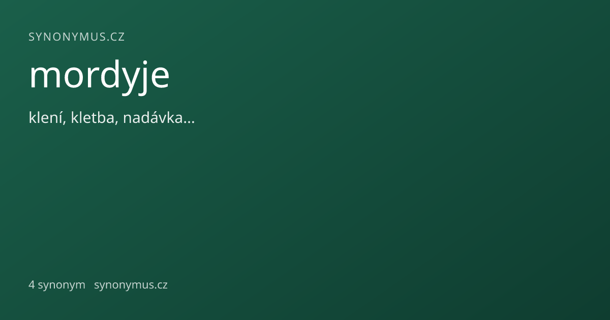 Náhled odkazu: mordyje