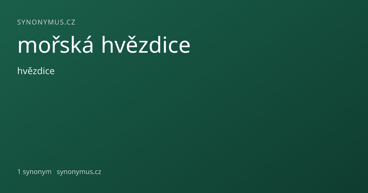 Náhled odkazu: mořská hvězdice