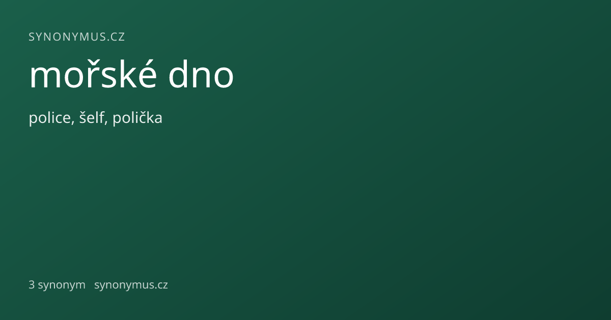 Náhled odkazu: mořské dno