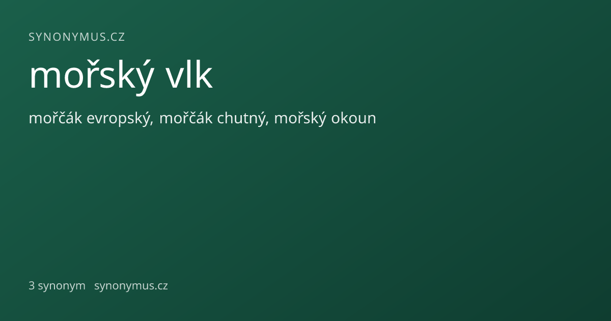 Náhled odkazu: mořský vlk