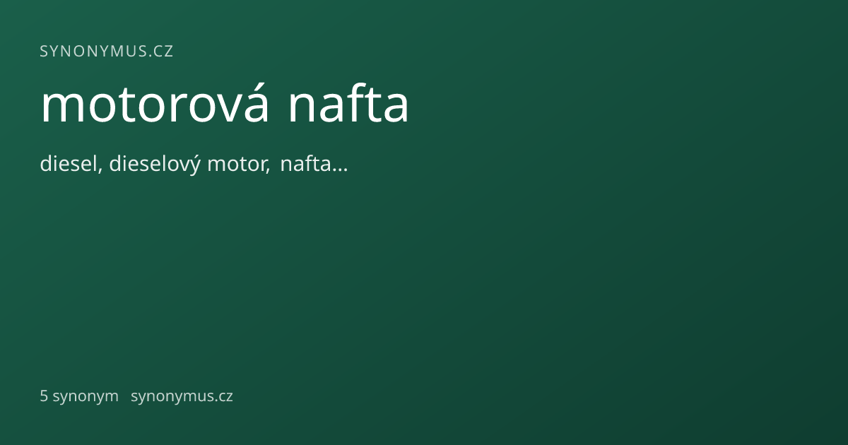 Náhled odkazu: motorová nafta