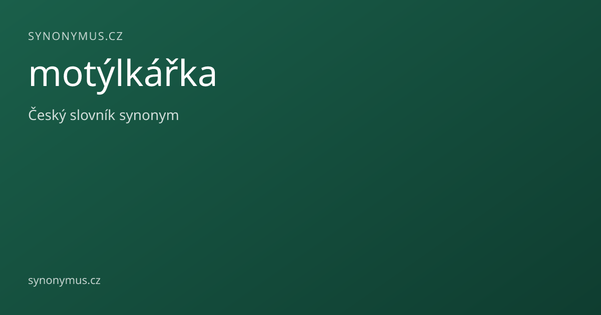Náhled odkazu: motýlkářka