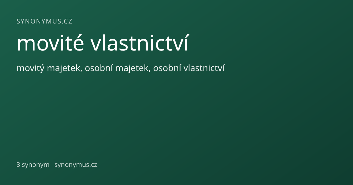 Náhled odkazu: movité vlastnictví