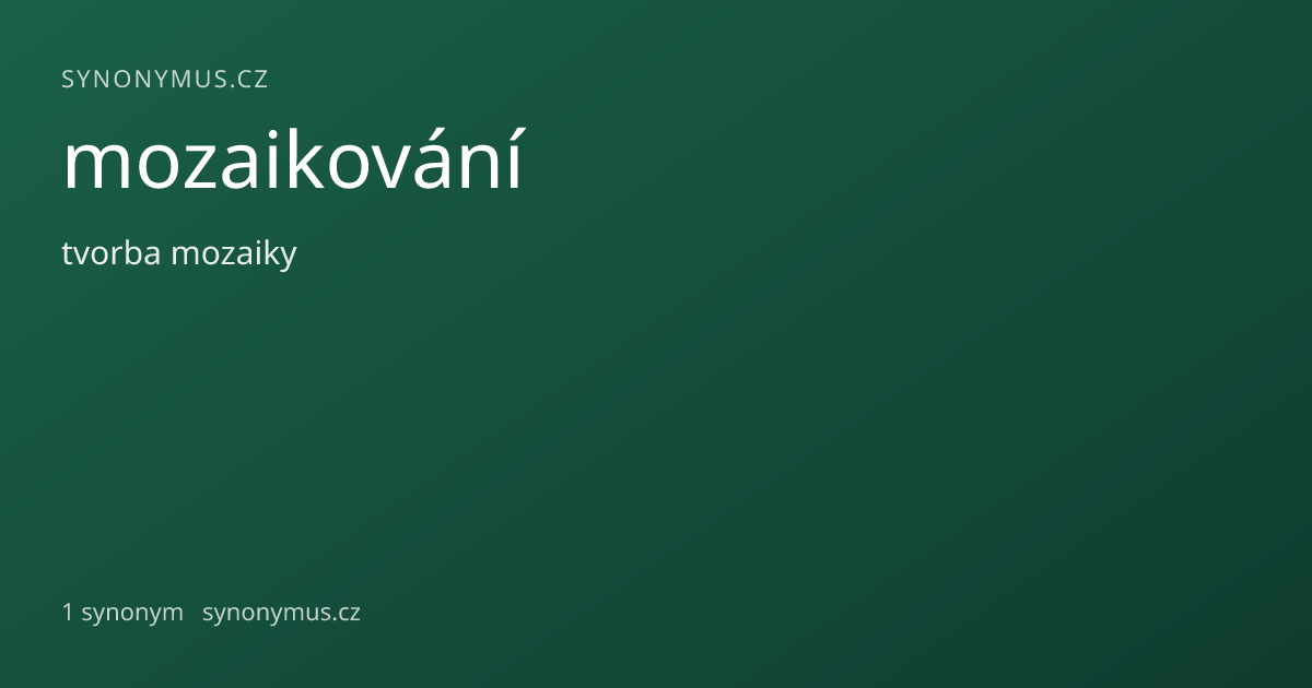 Náhled odkazu: mozaikování