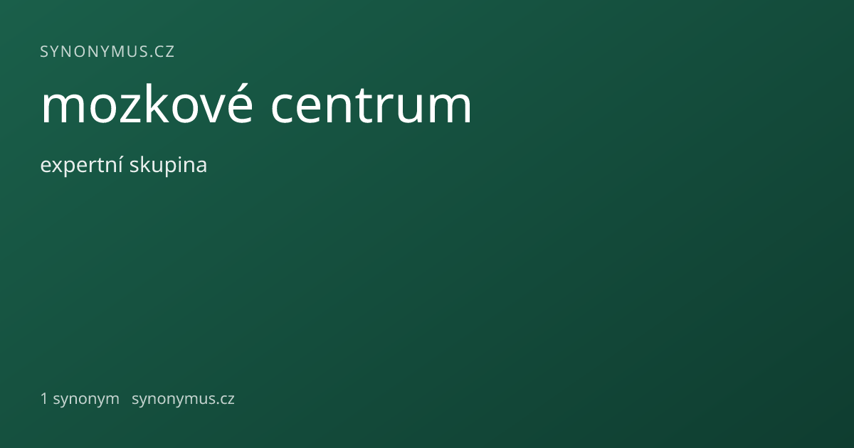 Náhled odkazu: mozkové centrum