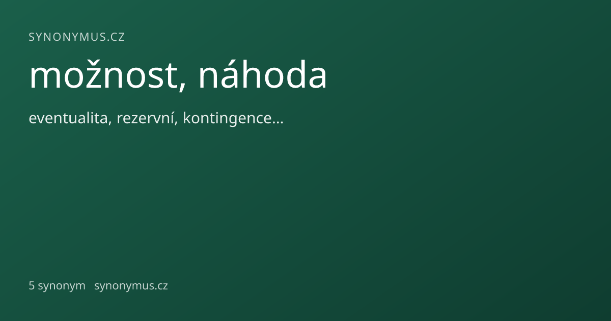Náhled odkazu: možnost, náhoda