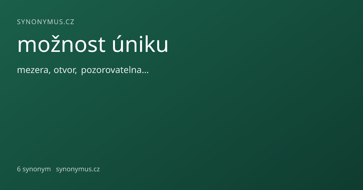 Náhled odkazu: možnost úniku