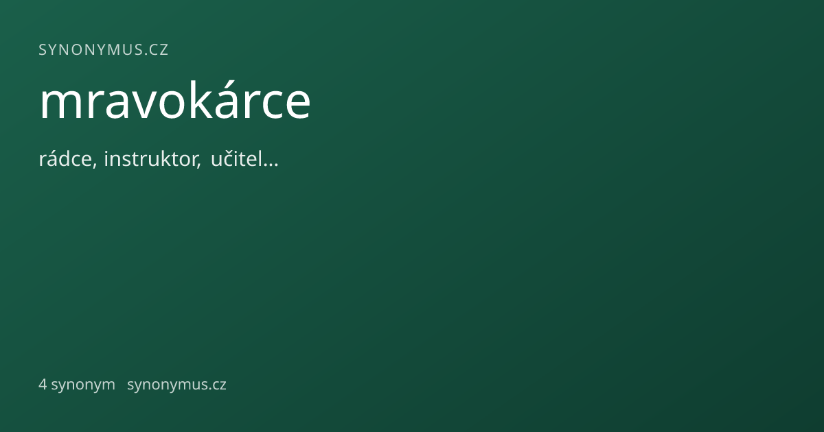 Náhled odkazu: mravokárce