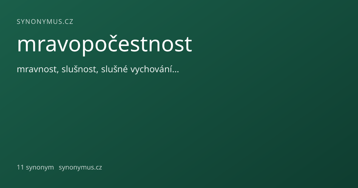 Náhled odkazu: mravopočestnost