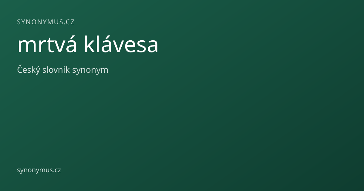 Náhled odkazu: mrtvá klávesa