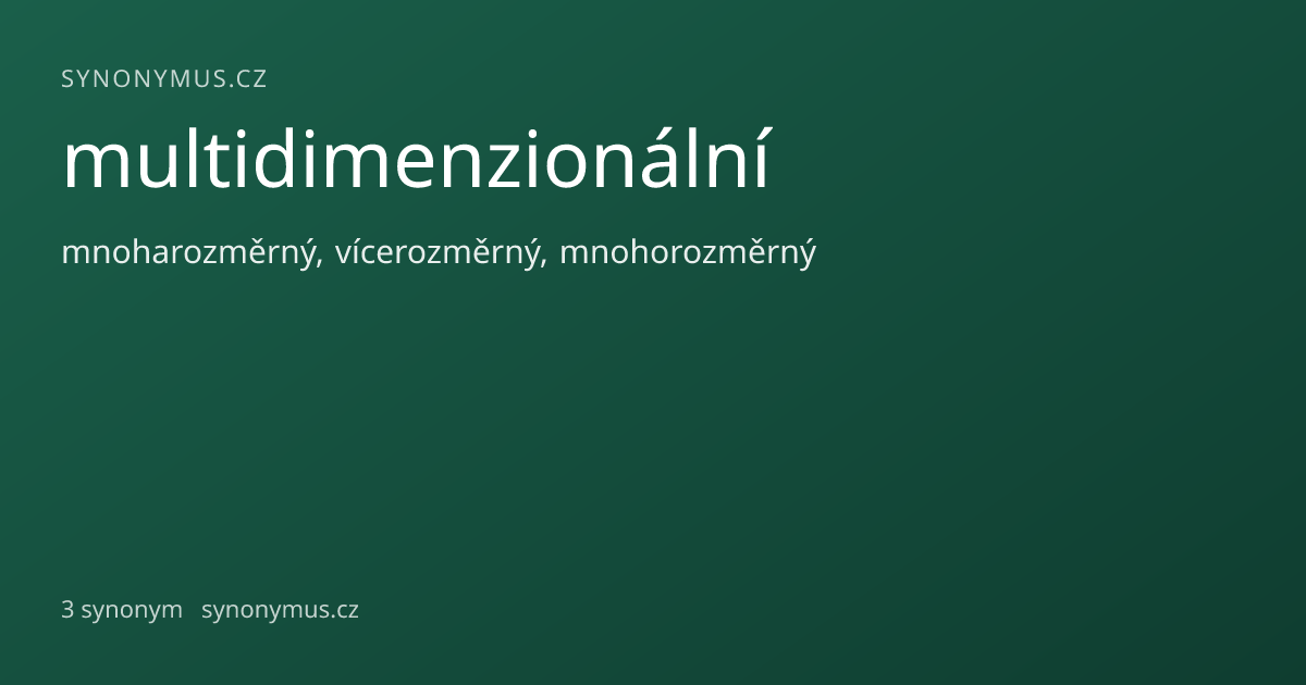 Náhled odkazu: multidimenzionální