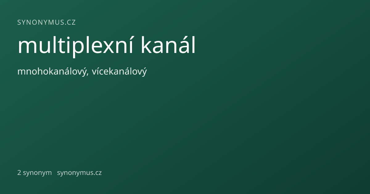 Náhled odkazu: multiplexní kanál