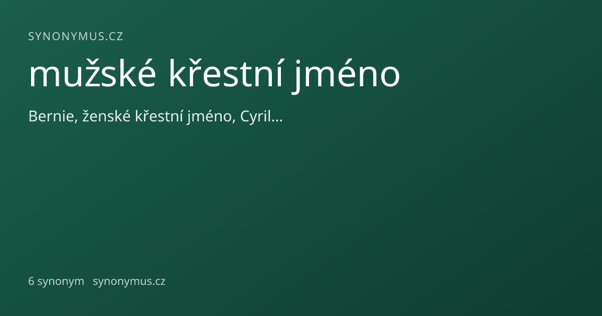 Náhled odkazu: mužské křestní jméno