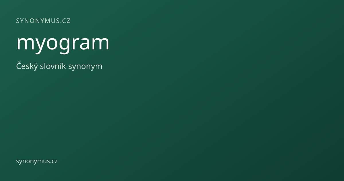 Náhled odkazu: myogram