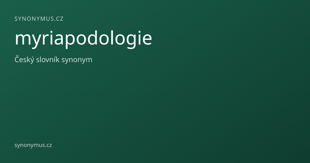 Náhled odkazu: myriapodologie
