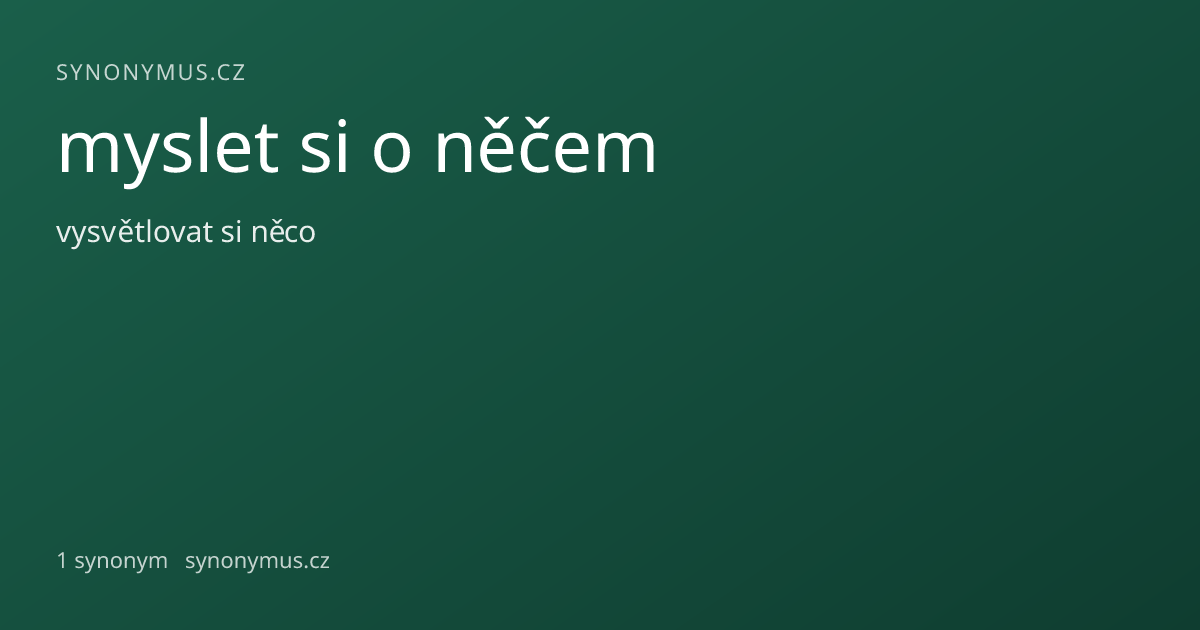 Náhled odkazu: myslet si o něčem