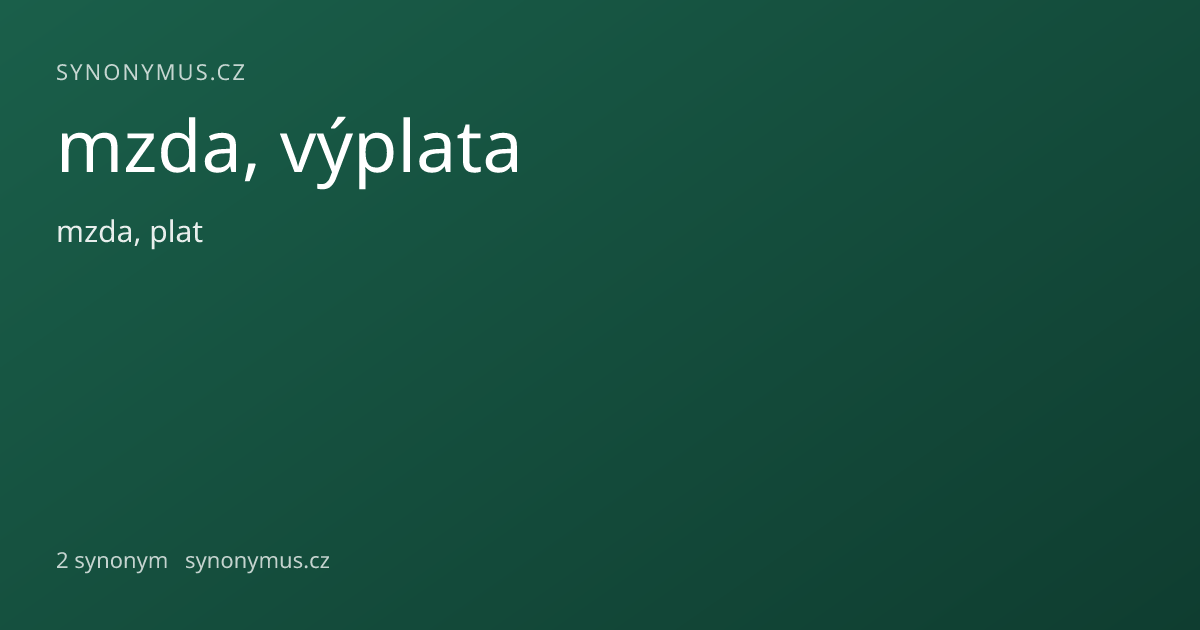 Náhled odkazu: mzda, výplata