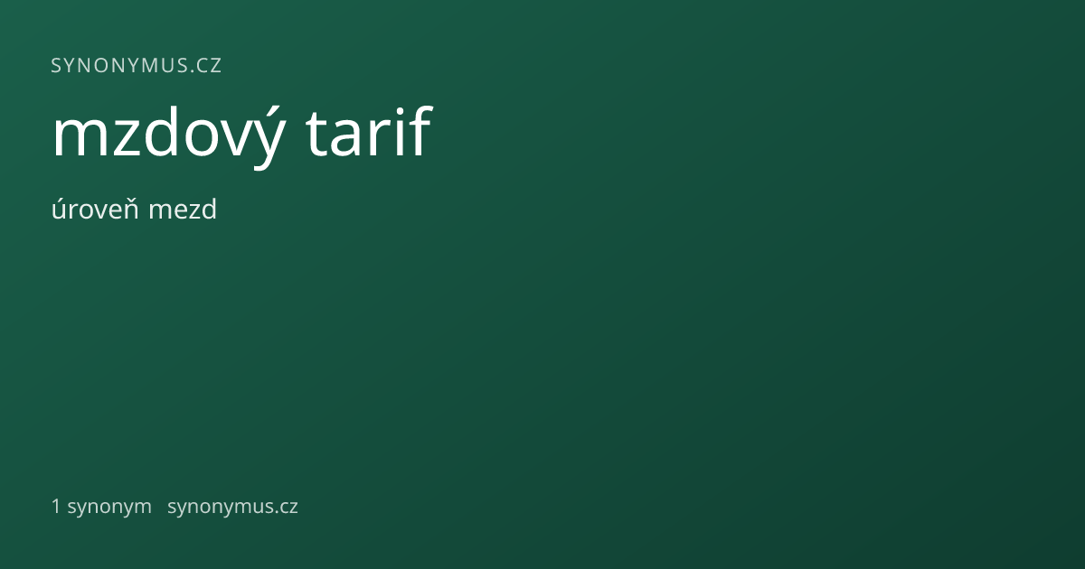 Náhled odkazu: mzdový tarif