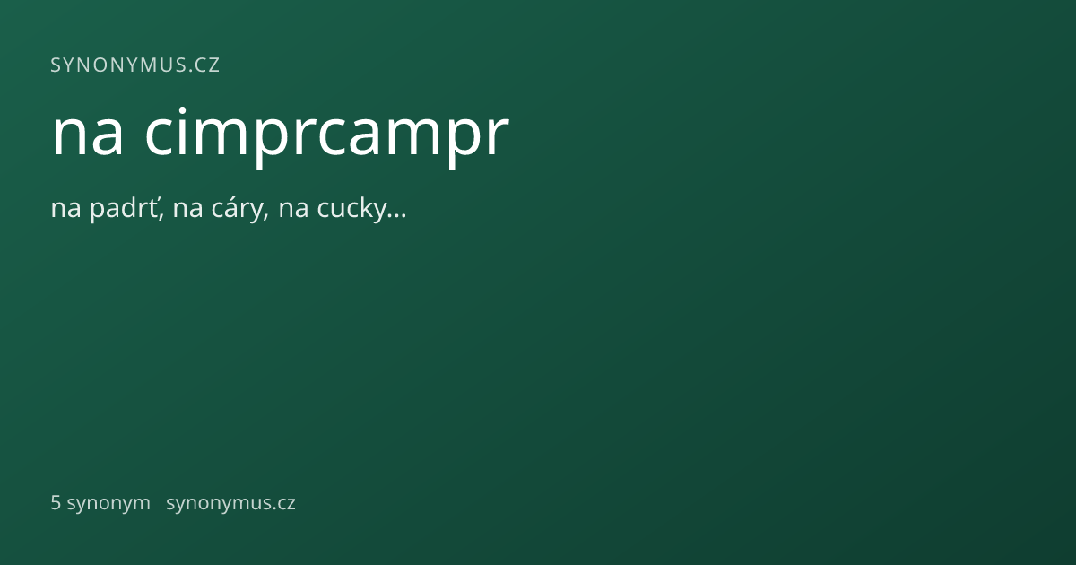Náhled odkazu: na cimprcampr