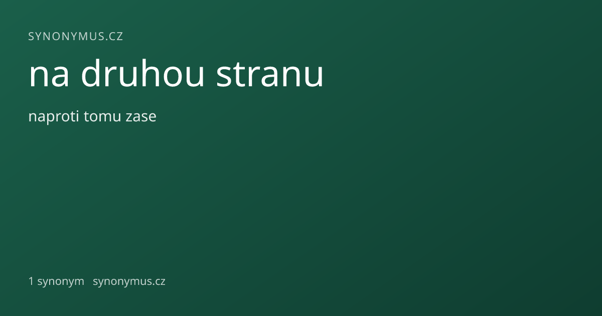 Náhled odkazu: na druhou stranu