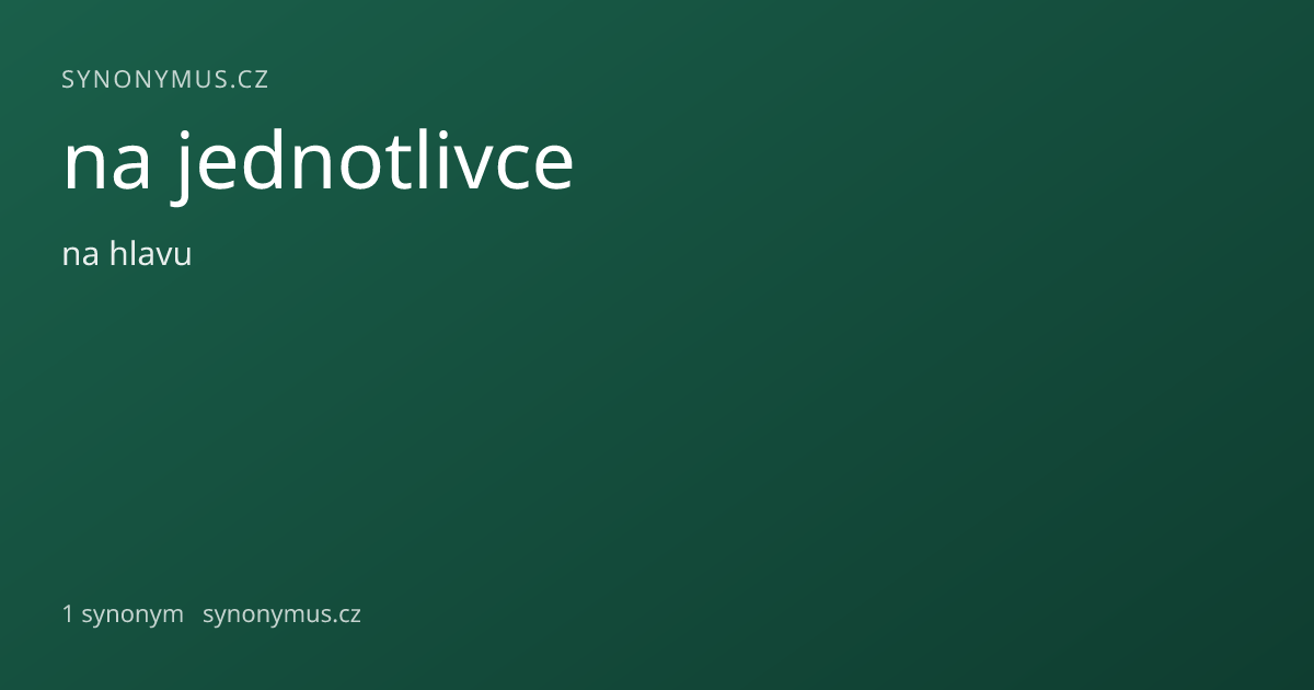 Náhled odkazu: na jednotlivce