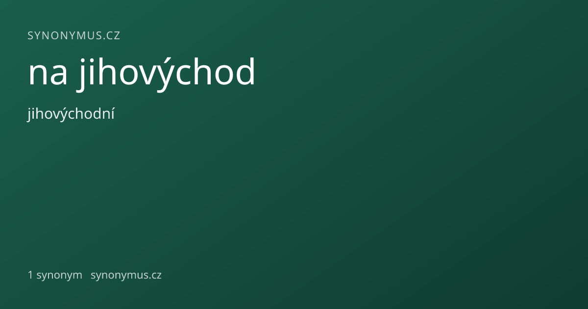 Náhled odkazu: na jihovýchod