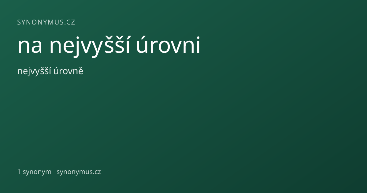 Náhled odkazu: na nejvyšší úrovni