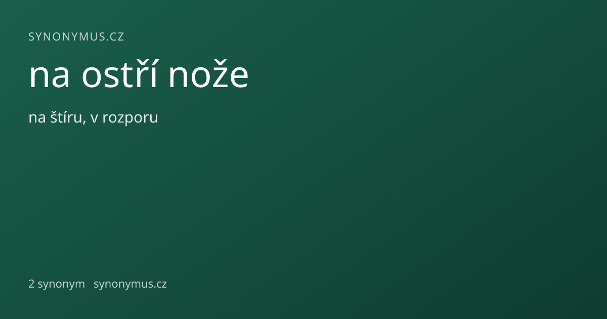 Náhled odkazu: na ostří nože