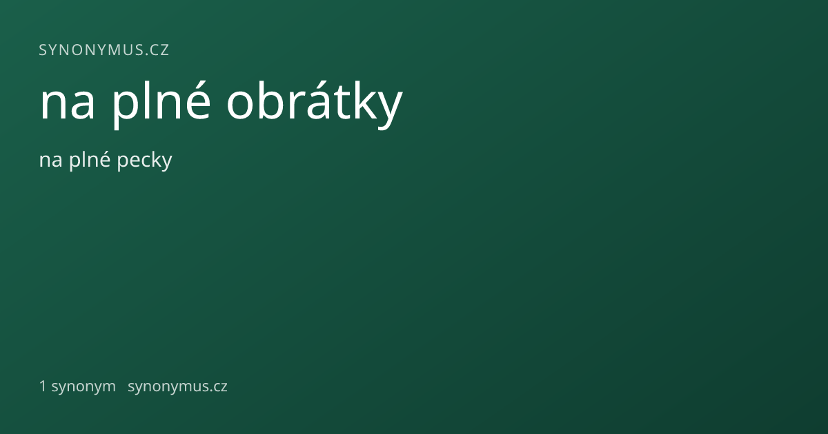 Náhled odkazu: na plné obrátky