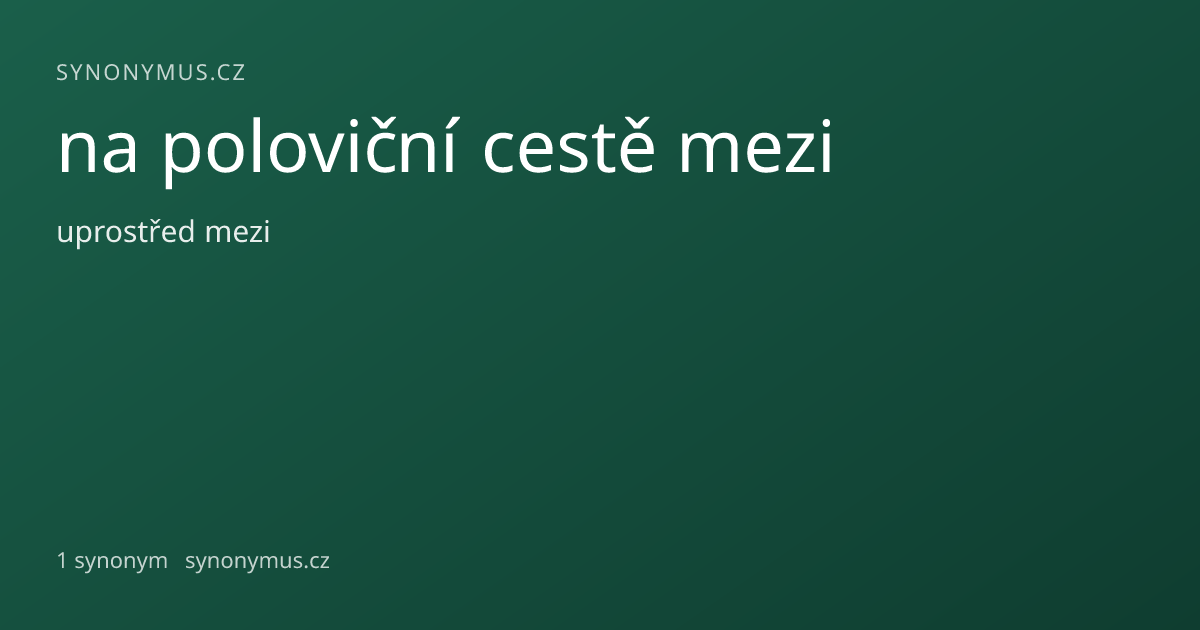 Náhled odkazu: na poloviční cestě mezi