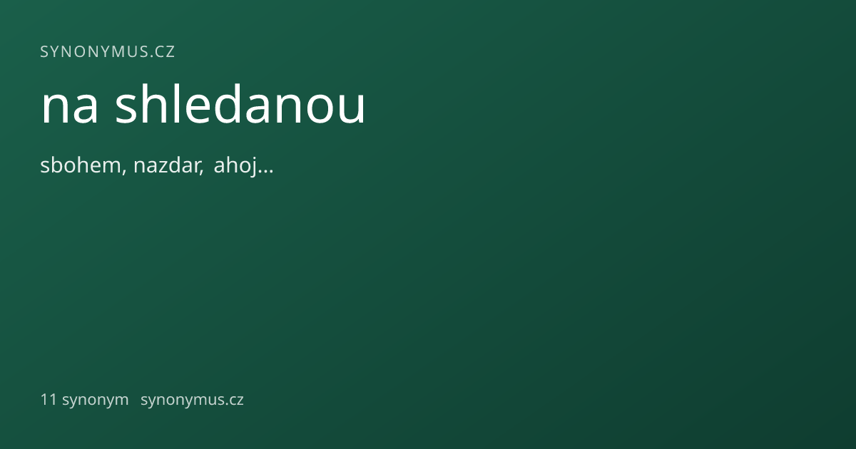 Náhled odkazu: na shledanou