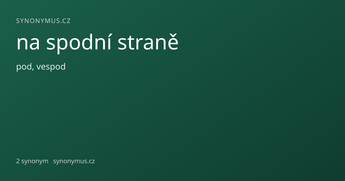 Náhled odkazu: na spodní straně