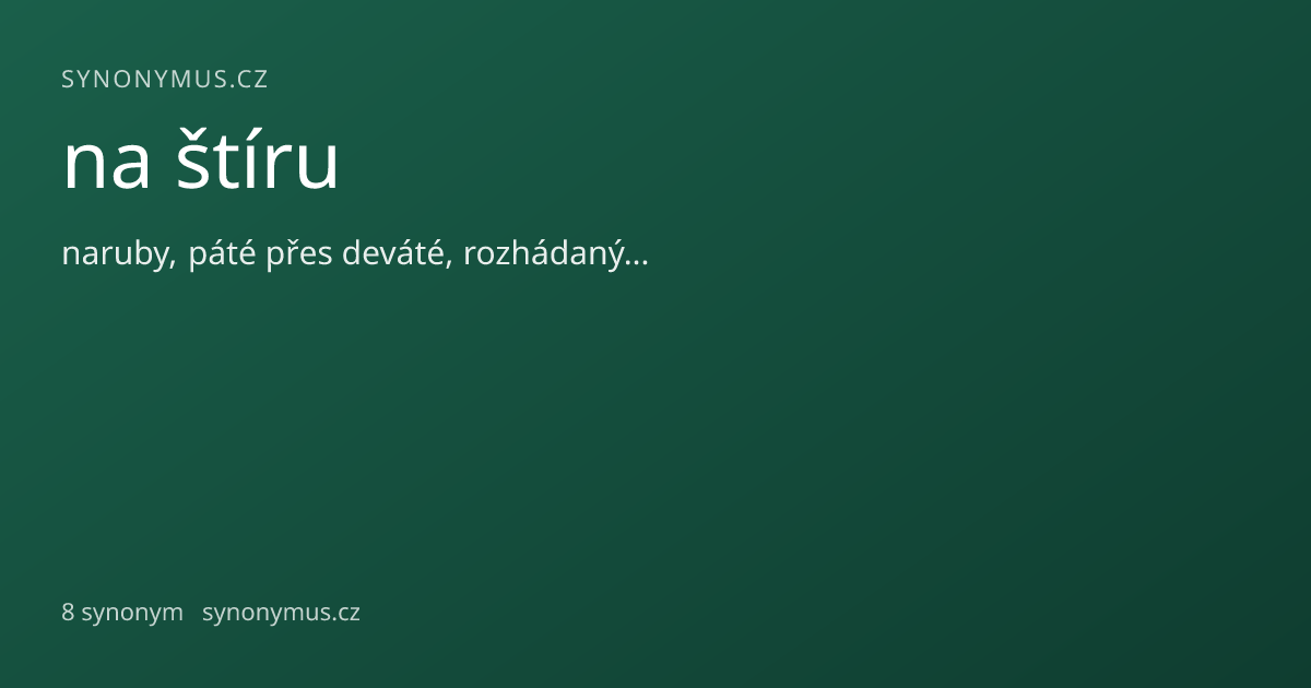 Náhled odkazu: na štíru