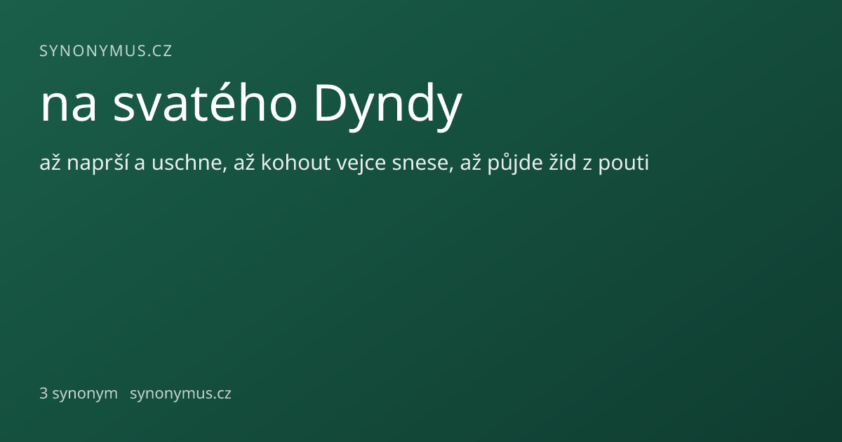 Náhled odkazu: na svatého Dyndy