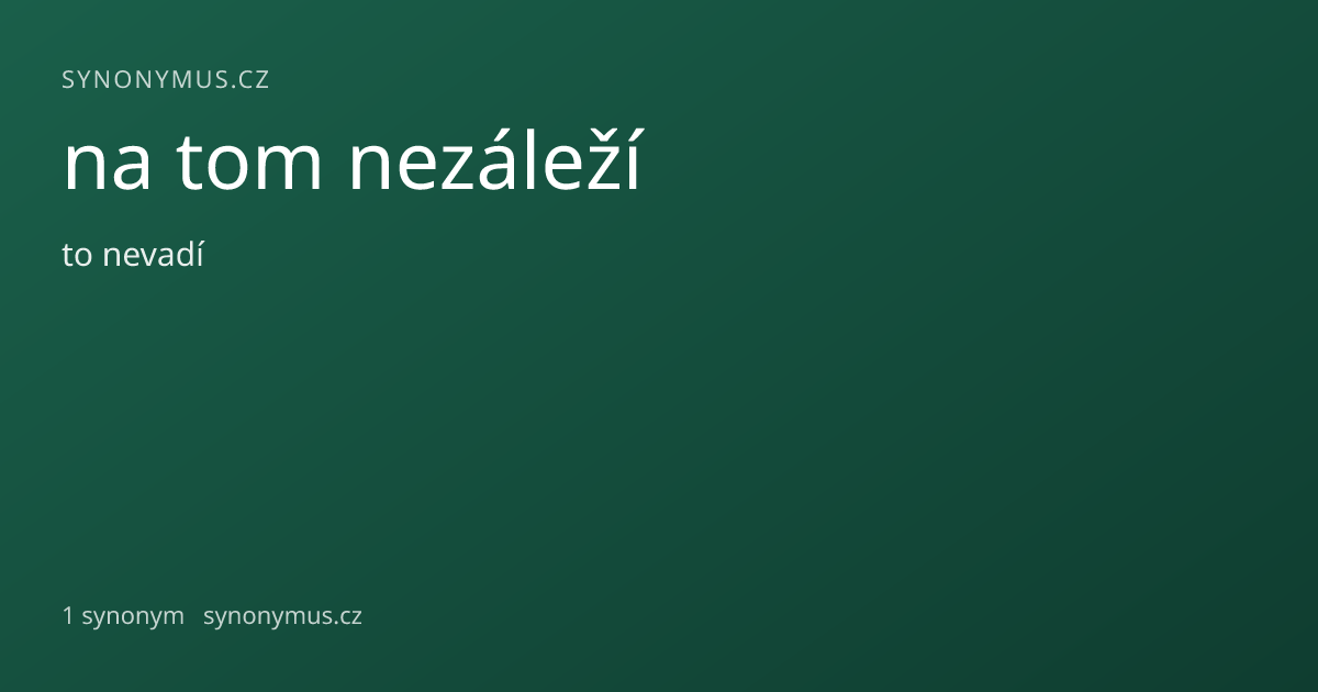 Náhled odkazu: na tom nezáleží