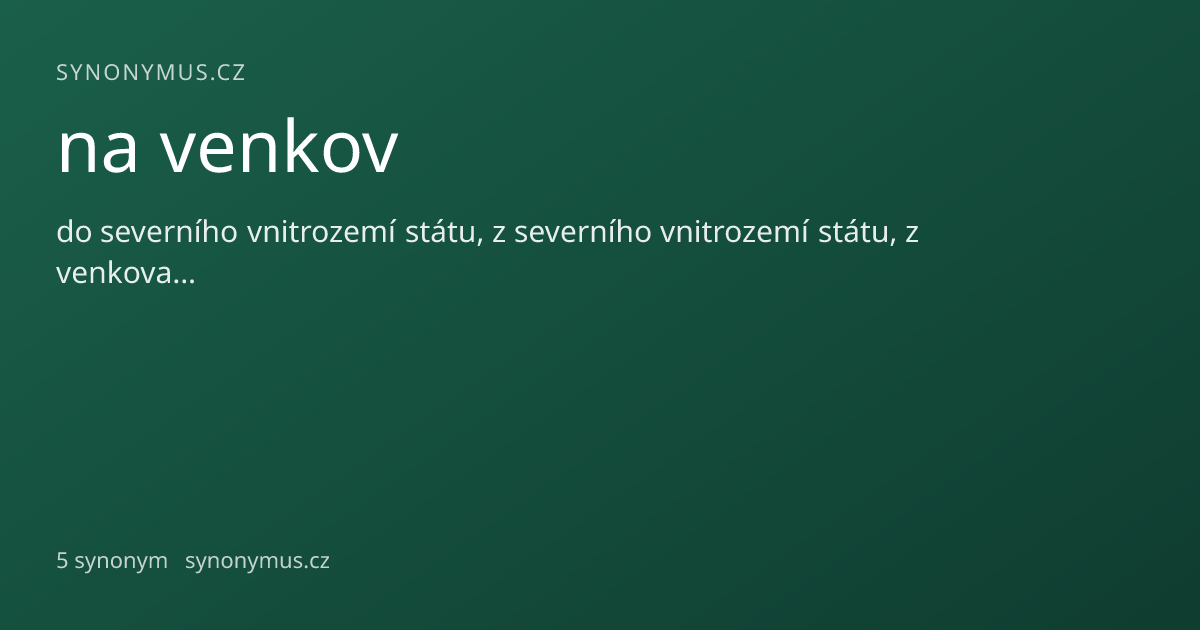 Náhled odkazu: na venkov